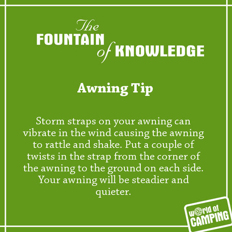 Stop your awning vibrating