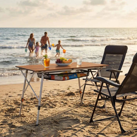 table on the beach