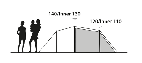 Outwell Earth 4 Tent Standing Height