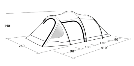 Outwell Earth 4 Tent Dimensions