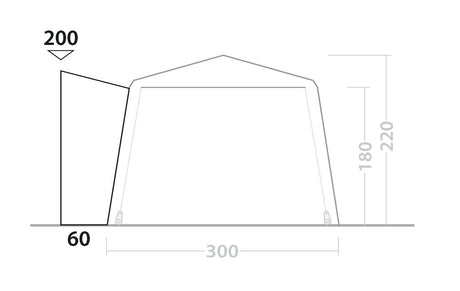 Outwell Fastlane 300 Vehicle Connector height