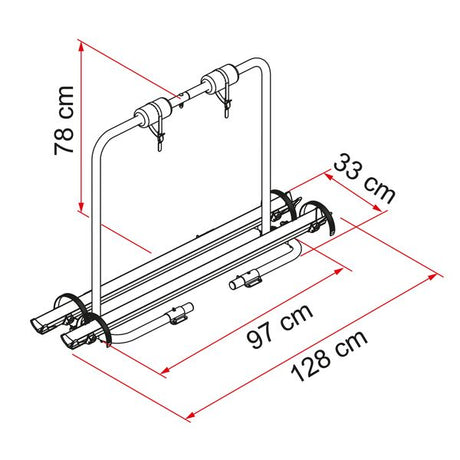 Fiamma Carry Bike Caravan XL A Dimensions