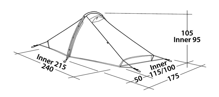 Robens Trail Starlight 2 Tent Dimensions