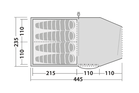 Robens Double Dreamer 4 Tent Floor Plan