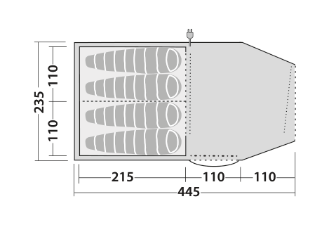 Robens Double Dreamer 4 Tent Floor Plan