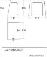 Vango DriveAway Awning Bedroom - BR001Floor Plan