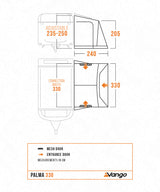 Vango Palma Poled 330 Caravan Awning