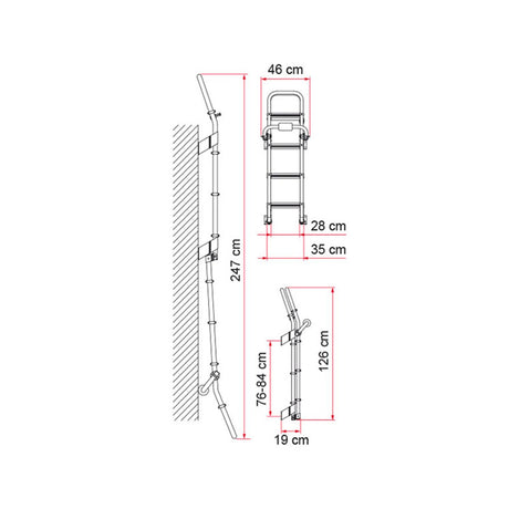 Fiamma Deluxe 8 Folding Ladder