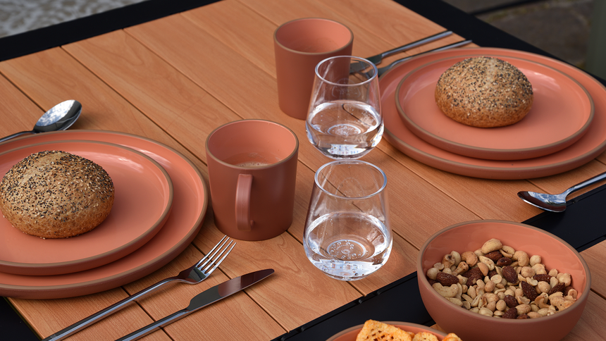 Travellife Avila 12-Piece Dinner Set – Terracotta Red