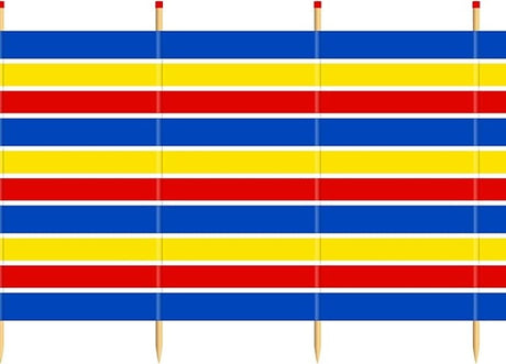 Yello 8 Pole Tall Striped Windbreak