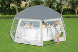 Round Pool Dome in garden