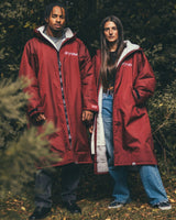 Dryrobe Advance Long Sleeve Burgundy Grey Advance Changing Robe