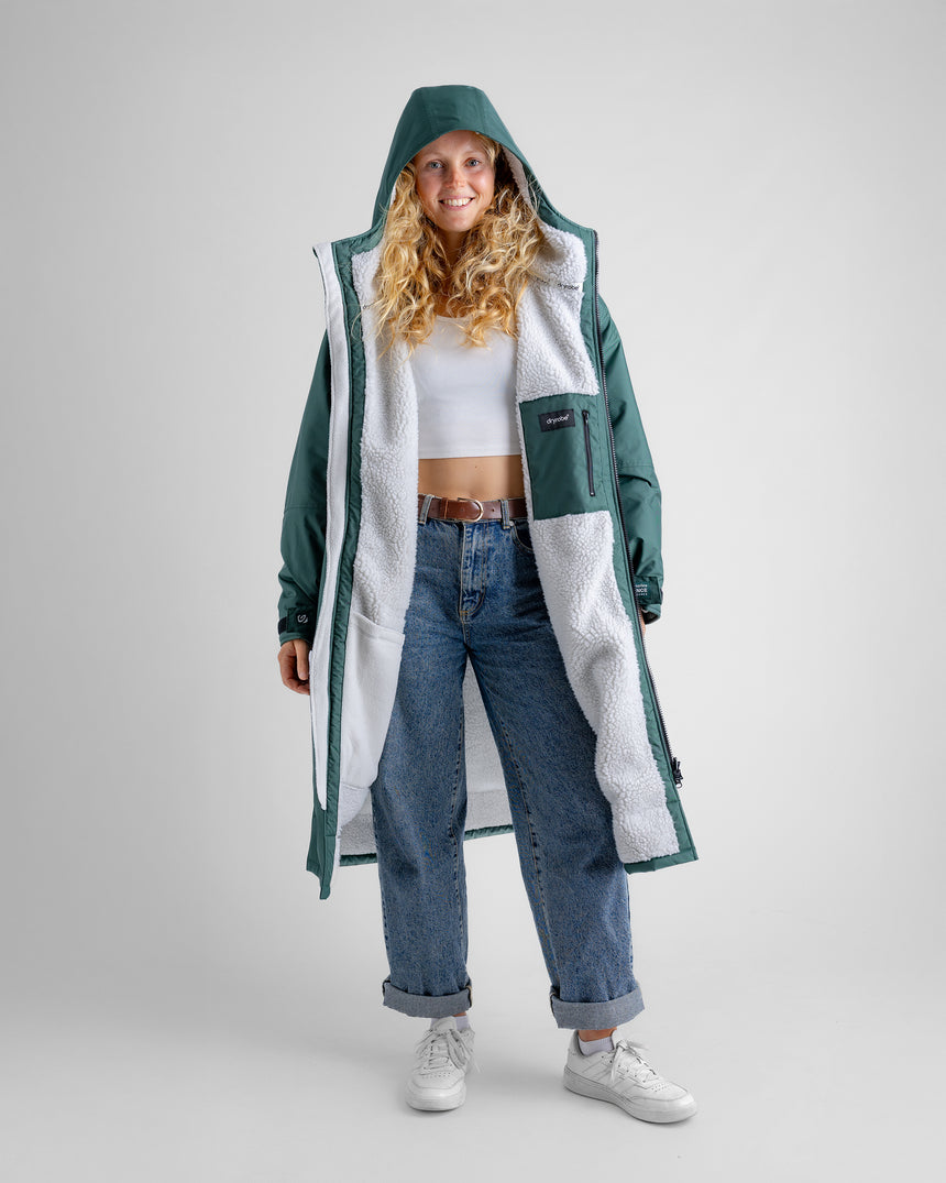 Dryrobe Advance Long Sleeve Dark Green Grey Advance Changing Robe