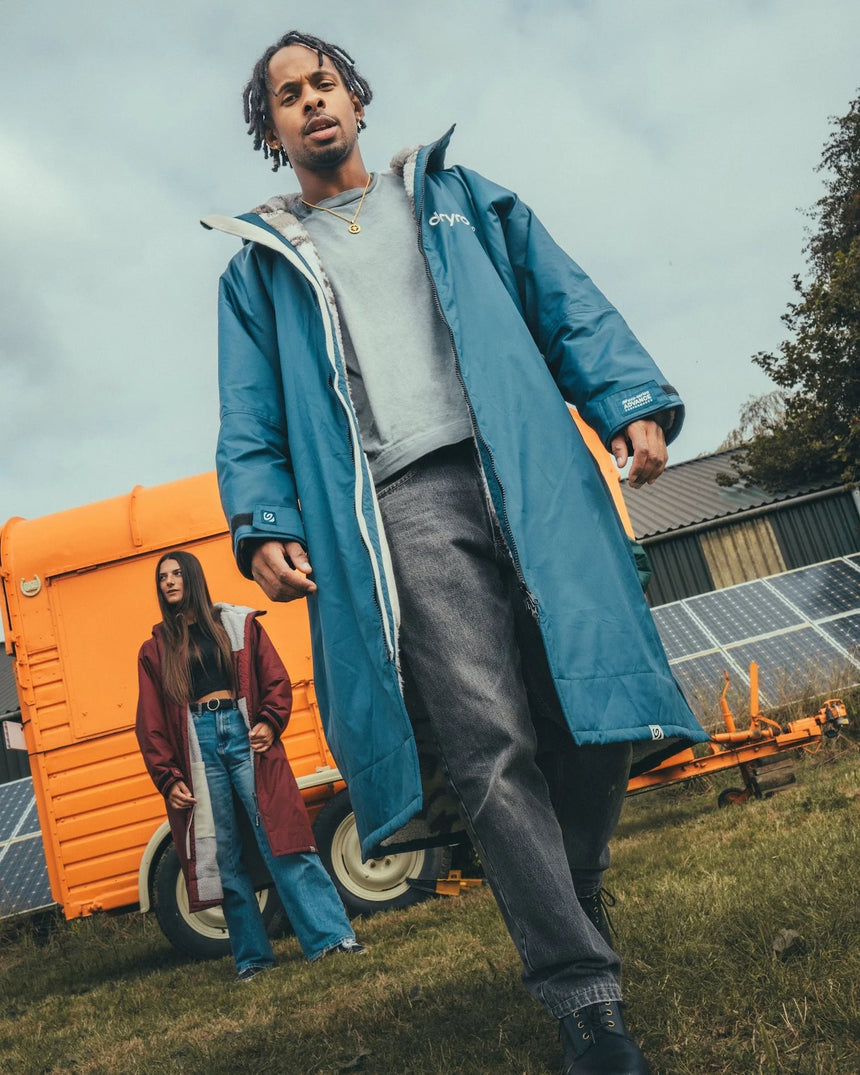 Dryrobe Advance Long Sleeve Deep Sea Blue Camo Advance Changing Robe