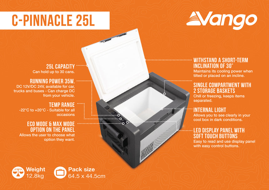 Vango C-Pinnacle 25L Compressor Cool Box