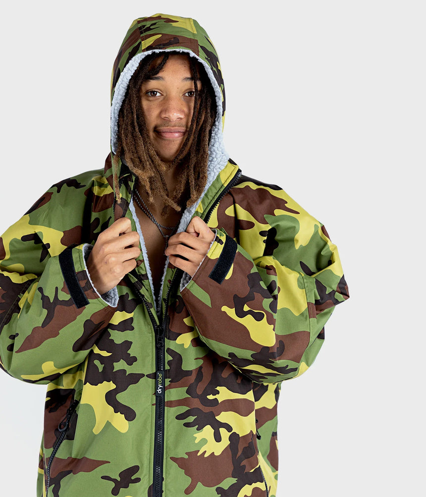 Dryrobe Advance Long Sleeve Camouflage Grey - RECYCLED