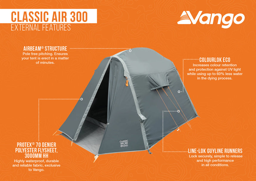 Vango Classic Air 300 Tent - Deep Blue