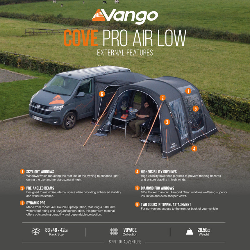 Vango Cove Air Pro Low Drive Away Awning