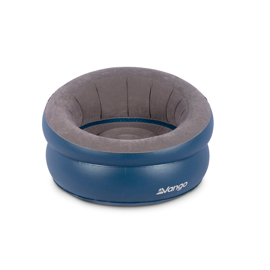Vango Inflatable Donut Flocked Chair - Dark Blue