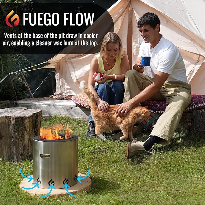 EcoFuego El Campo Fire Pit - Stainless Steel