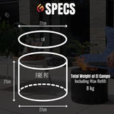 EcoFuego El Campo Fire Pit - Stainless Steel