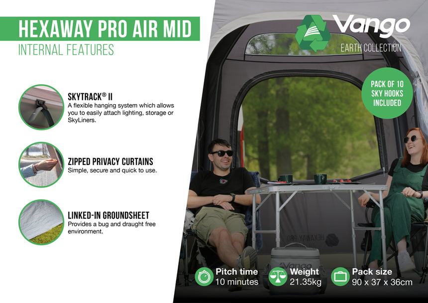 Vango HexAway Pro Air Mid Drive Away Awning