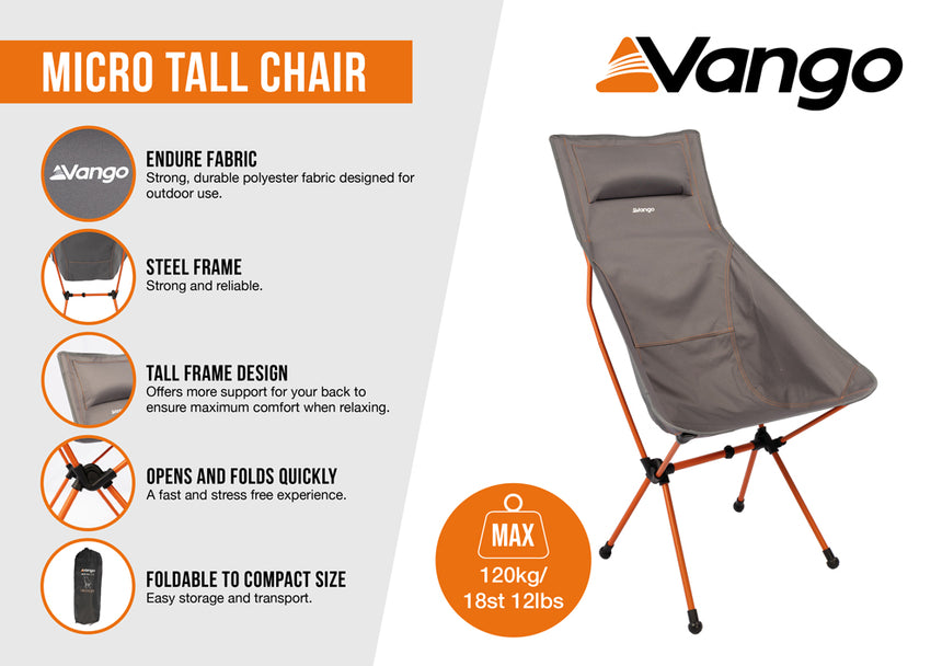 Vango Micro Tall Chair Excalibur