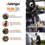 Vango Palma Poled 330 Caravan Awning