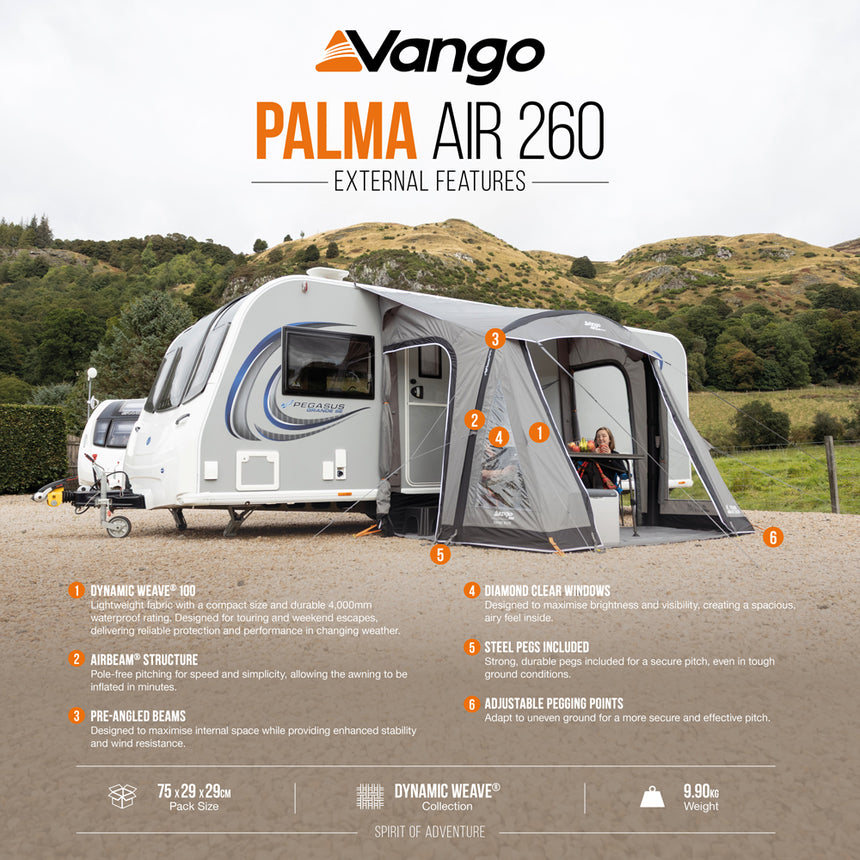 Vango Palma Air 260 Caravan Awning
