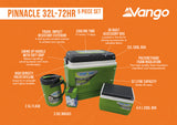 Vango Pinnacle 32L-72Hr 5 Piece Cooler Set - Grey