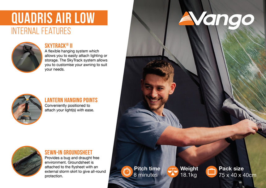 Vango Quadris Air Low Drive Away Awning