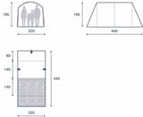 Kampa Sandwood 3 Tent (Poled)