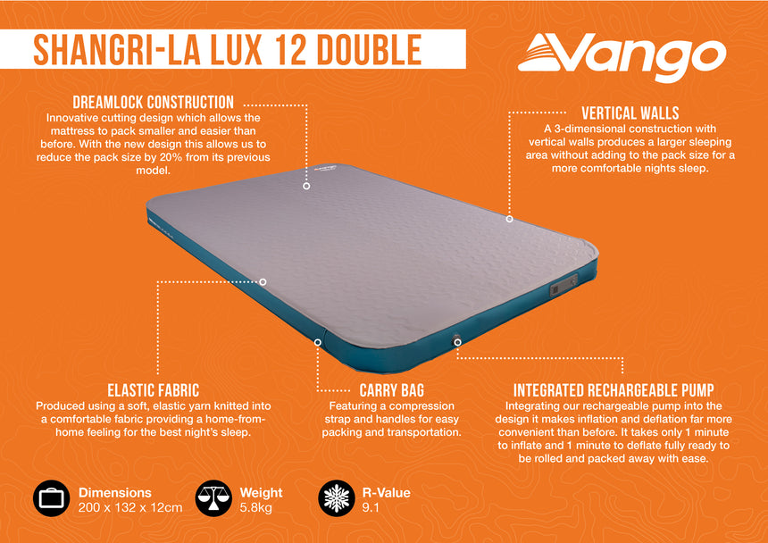 Vango Shangri-La Lux 12 Double Self-Inflating Sleeping Mat
