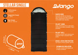 Vango Stellar Single Sleeping Bag - Black