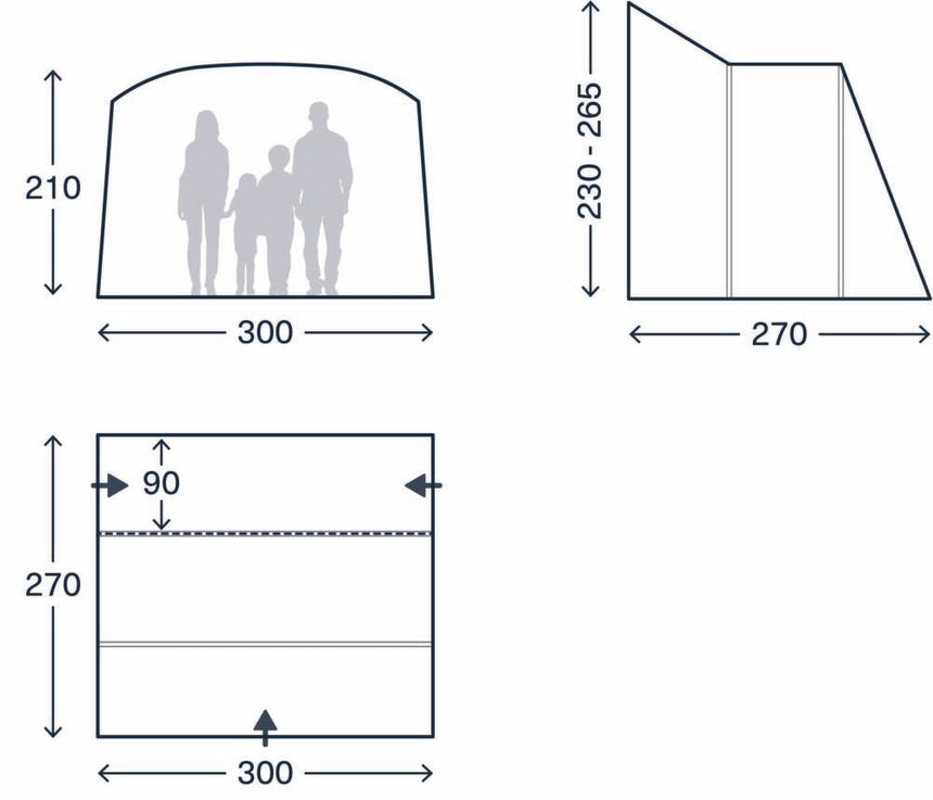 Kampa Waypoint Air Mid Driveaway Awning - 2026