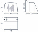 Kampa Waypoint Poled Mid Driveaway Awning - 2026