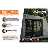 Vango Balletto 330 Air Awning Elements Shield