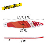 HydroFrorceFastblast Tech - 12’6ft SUP Inflatable Stand Up Paddle Board