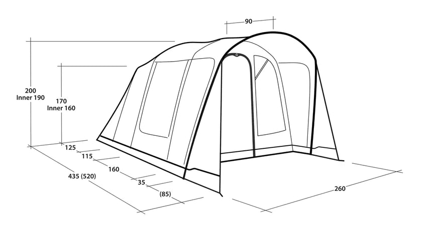 Outwell Monterey 4 Air Tent 2026