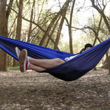 Grand Trunk Double Deluxe Hammock with Straps - Navy/Light Blue