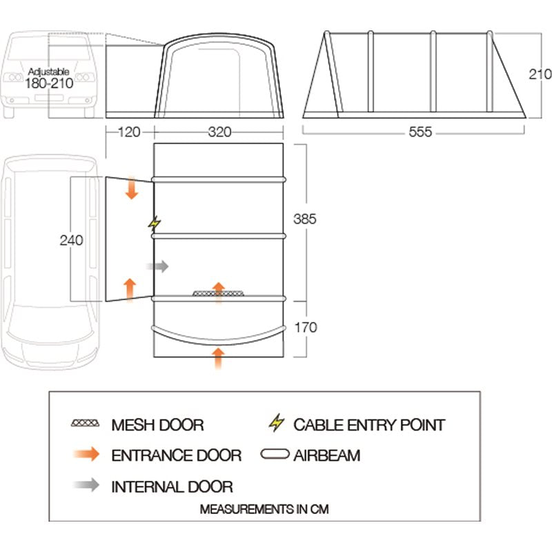 Vango Galli CC II Air Low Drive Away Awning 2