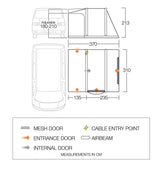Vango Kela Pro Air Drive Away Awning Floor Plan