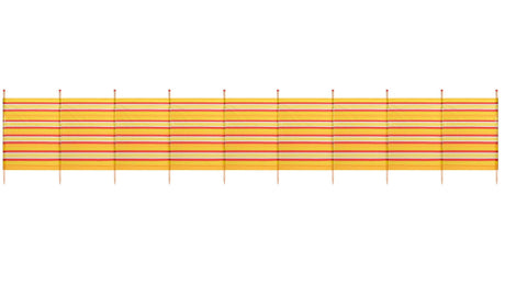 10 Pole Tall Striped Windbreak