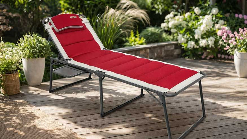 Quest Elite Bordeaux Pro Lounge Bed With Side Table