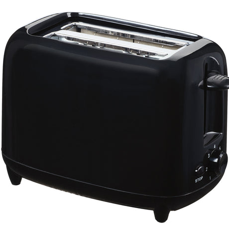 Quest Low Wattage 2 Slice Black Toaster