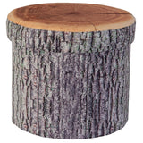 Log design folding seat and storage