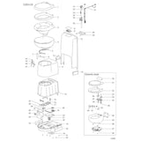 Thetford cassette toilet overlay sticker control panel [93403] sc260