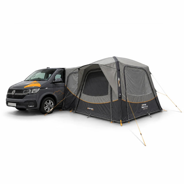 Vango Roca Air Low inflatable drive away awning attached to a campervan