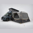 Vango Roca Air Mid inflatable drive away awning attached to a motorhome