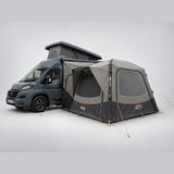 Vango Roca Air Mid inflatable drive away awning attached to a motorhome